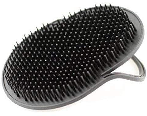 G.B.S Pocket Palm Brush Portable Comb Massager for Pet Hairs, Black, Pack of 2