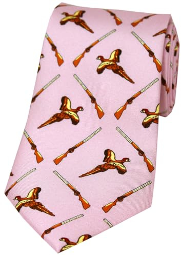 Soprano - Cravate - Imprimé Animal - Homme Rose Pastel Pink