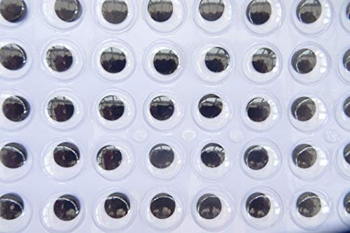 15mm Self Adhesive Sticky Wiggly Wiggle Eyes Google Craft - Pack Of 10/20/50/100 - Pack Size: 100