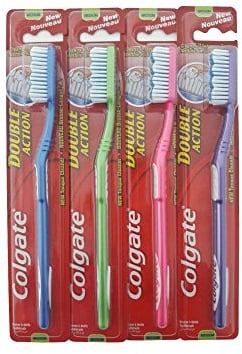 Colgate Zahnbürste, Double Action, 19 cm, zufällige Farbe