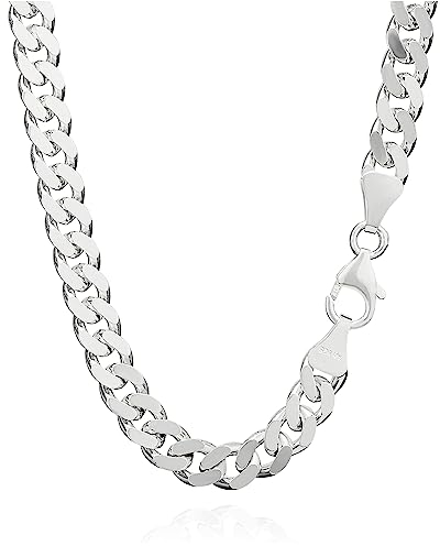 NKlaus 55cm Kette Silber 925 - Sterling Silberkette Herren und Damen - Massiv Panzerkette - 7,00mm breit - Collier 50g schwer - 1920