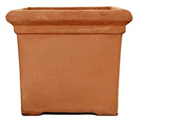Round Wood Trading Terracini Baytree Square Planter/Flower Pot, Terracotta, 38 cm