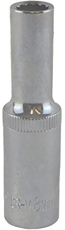 8mm 3/8 Drive Double Deep Metric Socket Double Hex / 12 Sided