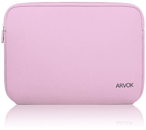 Arvok 11 11.6 12 Inch Laptop Sleeve Multi-Color Size Choices Case/Water-resistant Neoprene Notebook Computer Pocket Tablet Briefcase Carrying Bag/Pouch Skin Cover For HP/Dell/Lenovo/Asus/Acer Pink