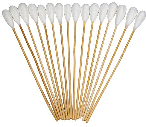 Tipton Unisex-Erwachsene 40 Cal 150 Count Power Swabs mit zuverlässiger Baumwollkonstruktion und 19,1 cm Bambusgriff für saubere Gewehrreinigung, Gewehrmacherei und Schießen, Grün, Caliber-100ct