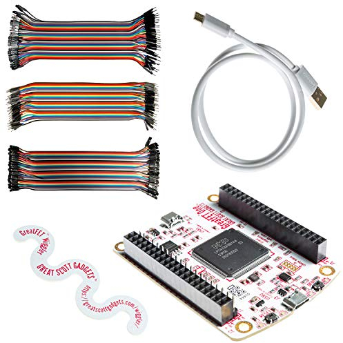 Great Scott Gadgets GreatFET One Bundle: periférico USB de alta velocidad, analizador lógico, depurador y placa de desarrollo. Hardware abierto Incluye GreatFET One, Wiggler y 120 cables de prototipos
