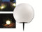 ChiliTec Kugelleuchte Solar 25cm - Solarlampe mit Erdspieß Solarzelle Akku IP44 Wetterfest Dämmerungs-Sensor 3000k / Warmweiß