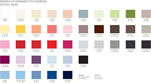 elegante Mako-Satin-Spannbettlaken Solid Farbe Natur Größe 200x220cm Elastisch Made In Germany
