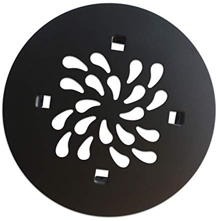 Uni-Green -Abdeckung für Duschrinne 4-1/4 in snap in matte black