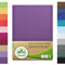 Boxspringbett & Wasserbett Spannbettlaken von leevitex® | Spannbetttuch | Jersey 180 x 200-200 x 220 cm, 40cm Steghöhe 100% Baumwolle ca. 170 g/m² (Lila/Pflaume)