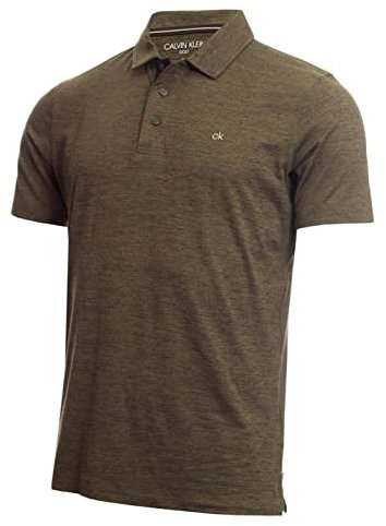 Calvin Klein Mens Newport Polo Shirt - Olive Green Marl - XL