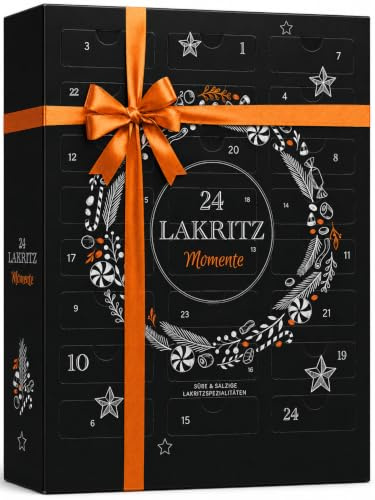 BOXILAND® Lakritz Adventskalender 2026 mit 24 Sorten süß & salzig | 24 Sorten Lakritz süß & salzig – intensive Vielfalt, handverpackt als Geschenk für echte Lakritz-Fans