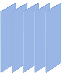 ADWITS Paquete de 5 20x67x1,0mm almohadillas de silicona termoconductoras con 6.0 W/mk de conductividad térmica, suave, seguro, fácil de aplicar para SSD CPU GPU LED IC Chipset Cooling -Azul