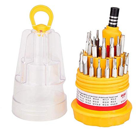 TOSSPER 31 in 1 Screwdriver Set Precision Screwdriver Hex Screw Driver Slotted Tool for Repair Phone Computer Camera