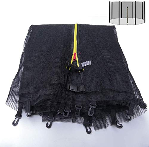 MeTikTok Trampolin Ersatznetz Sicherheitsnetz Netz, Sicherheitsschutznetz Ersatztrampolin-Trampolin, Ø 140 183 244 305 366 427 488 cm Geeignet Für 6/8 Stangen,140cm 6 Poles