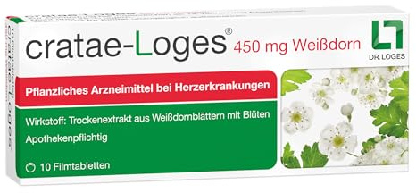 cratae-Loges 450 mg - 50 Tabletten - Pflanzlich bei Herzerkrankungen¹ | Hochdosierter Weißdornextrakt in geprüfter Qualität