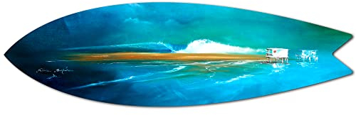 Surfboard Deko Esprit des Iles DECLINA, Wanddekoration, Surfbrett, Deko Surfbrett, Druck auf Aluminium, 100 x 30 cm