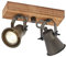 Lindby Strahler Grandesa (Retro, Vintage Antik) aus Holz (2 flammig GU10) - Deckenleuchte Deckenspot Spot Lampe Deckenlamoe Wohnzimmerleuchte