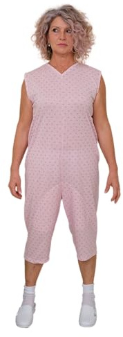 FERRUCCI COMFORT Pigiama Sanitario tutone Smanicato Estivo con Pantalone Corto - 9008/7 - Adatto agli Anziani - Realizzato in Italia