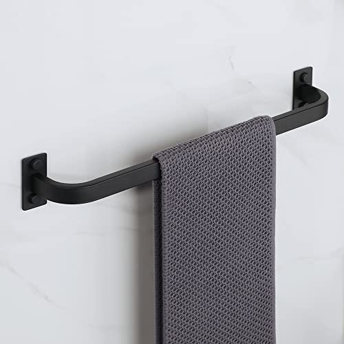 Mooche 41.6cm SUS304 Edelstahl Handtuchhalter, Wandmontage Einzelhandtuchstange, Handtuchstange Bad Handtuch Halterung für Badezimmer, Küche, Zuhause, Schwarz