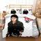 Ste-X Bettbezug-Set, 3-teiliges Michael Jackson-Bettwäsche-Set, Weiche Mikrofaser, Pflegeleicht, Bettbezug Mit 2 Kissenbezügen, Für Teenager, Mädchen, Kinder, Wende-Bettwäsche-Set (135x200cm,MJ 07)