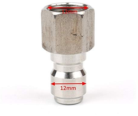 XINHUIPART Gartenschlauchverbindung 1/4 Messing Hochdruck-Schnellkupplung Auto-Wäsche Adapter Wasserpistole Hydraulische Kupplung for die Gartenbewässerung (Color : 1l4 GF, Diameter : 1/4'')