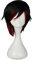 WELLHY Cosplay Perücke Red Trailer Ruby Rose Hoodie Short Black Red Ombre Hitzebeständige Cosplay Perücke for Coser