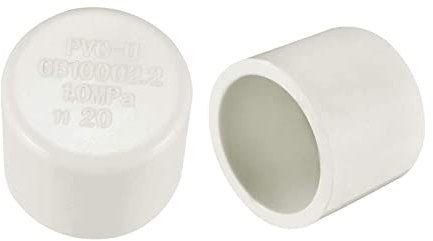 TOP-VIGOR 10pcs 20mm PVC Pipe Cap Fitting, Slip Socket External End Caps, Furniture Grade PVC Pipe Plug Socket Fittings for Build PVC Furniture DIY Garden Shelf
