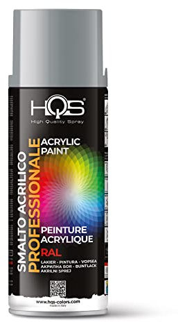 HQS Bombe de peinture acrylique, couleurs Ral (Ral 7004 - Gris foncé)