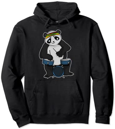 T-Shirt mit Panda-Schlagzeug-Motiv, Tier-Schlagzeug, Geschenke Pullover Hoodie