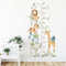 Hava Kolari Wandsticker Kind Wandtattoo Wandbilder Wachstum Messleiste Wald-Tiere Giraffe Zebra Fuchs Wand Aufkleber Deko Baby-Zimmer Mädchen Junge Kinder