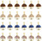 DICOSMETIC 32 Pz 4 Colori Ciondoli Albero della Vita Ciondoli con Pietre di Cristallo di Quarzo Dorato Piatto Rotondo Ciondoli Pietre Fortunate Ciondoli per Creazione di Gioielli, Foro: 4.5mm