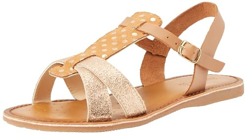 Geox Femme J Sandal Eolie Girl, Cognac Rose Gold, 48 EU