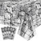 4Pcs Steinmauer Tischdecken, Rechteckig Mittelalterliche Burg Thematische, Ziegelstein Tischdecke, Halloween Tischabdeckungen für mittelalterliche Party Dekorationen Halloween Zubehör, 130 x 220cm