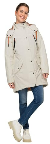 Laurasøn Funktions-Jacke, Kapuze, verdeckter Zipper, fällt Kleiner aus cremeweiß XL 820153207-XL