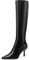 QUEEN HELENA Stivali Alti al Ginocchio con Tacco a Spillo Casual Eleganti Donna K3209 (Nero, Sistema Taglie Calzature EU, Adulto, Donna, Numero, Media, 37)