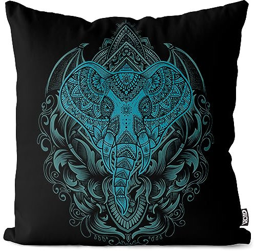VOID Elefant Indien Afrika Reise Kissenbezug Kissenhülle Sofa Couch Wohnzimmer Dekoration wasserfest Outdoor Kissen bezug deko, Kissen Größe:50 x 50 cm