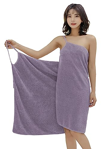 SJTJSPX Saunakilt Damen Saunatuch Weich Bademantel Sling Baderock Wrap Tragbar Badetuch Frauen Saunahandtuch Mikrofaser Duschtuch für Dusche Pool Spa Badezimmer(Geeignet für unter 60kg)