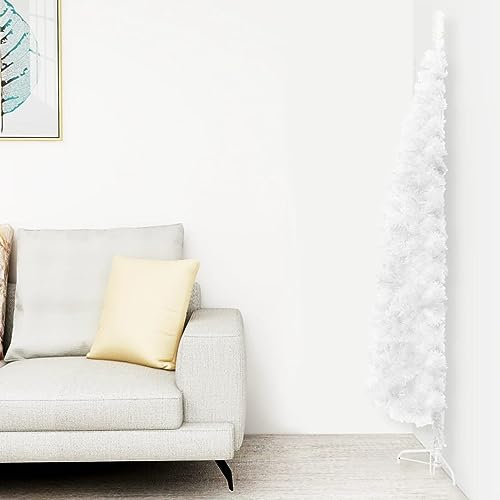 BaraSh Medio árbol de Navidad Artificial con Soporte Blanco 120 cm Arboles De Navidad Plegable