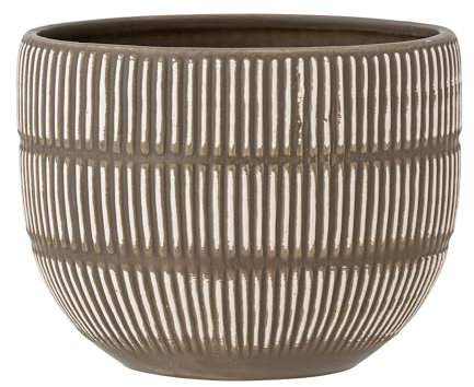 Bloomingville Creative Collection Aiva Blumentopf, Braun, Steingut, T16xH12,5 cm