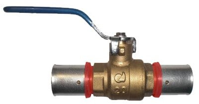 Valvola a leva Suinga per tubo multistrato da 16 mm, da utilizzare con una pressatrice, grigia.