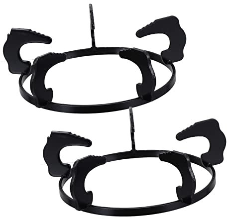 Zerodeko 2pièces Support De Wok Antidérapant Fonte Ensemble Pour Cuisinière à Gaz Stabilité Et Résistance à Haute Température