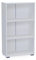 Bracia Mebelek Regal Weiß 60 cm Breit - Bücherregal Holz – Büromöbel 60x30x106cm – Bücherschrank 3 Fächer – Büro Ordnerregal