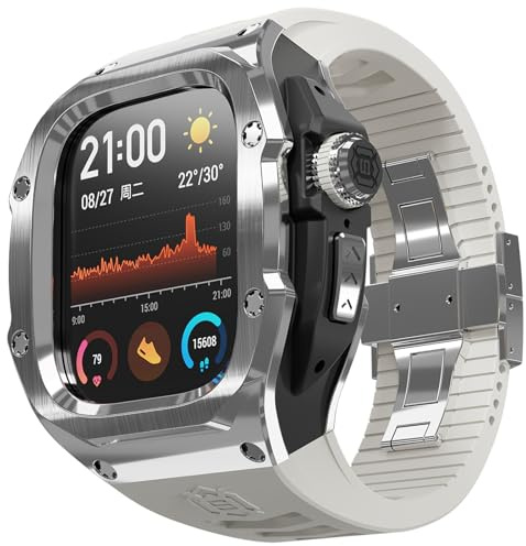 QANXGOG Compatible avec Apple Watch Ultra 2/1 Bracelet 49 mm, Étui de Protection Robuste pour Homme avec Bracelet en TPU, Pare-Chocs Anti-Chute avec Bracelet pour iWatch Ultra/Ultra 2