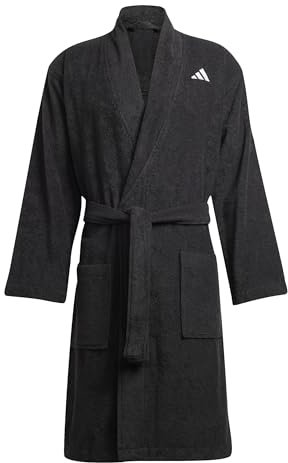 adidas Unisex BATHROBE, Black, XS
