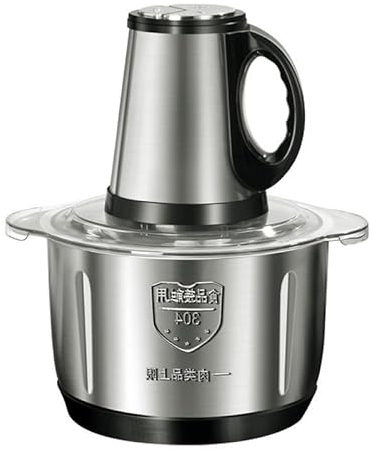 Robot de cuisine électrique de qualité supérieure - Mini hachoir pour viande, légumes avec bol en acier inoxydable et verre, fruits, aliments pour bébé - Passe au lave-vaisselle