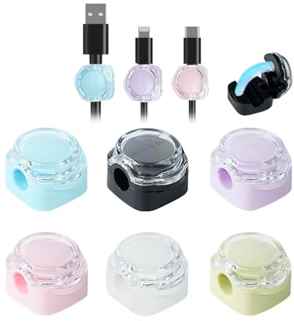 Magnetic Cord Organizer, Easy Secure Adhesive Cable Management, Wire Holder Keeper Organizer Management (Colorful B)