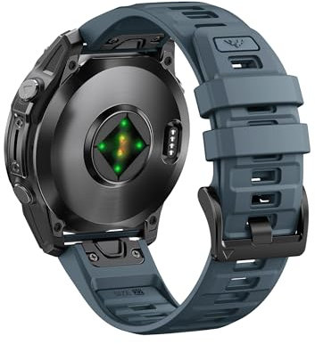 ANBEST Armband Kompatibel mit Fenix 7/7 Pro/6/6 Pro/8 47mm/5, Forerunner 965 Ersatzarmband 22mm Quick-fit Silikon für Epix 2/Forerunner 945/955