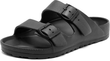 Foinledr Sandales Confortables Femmes Boucle Réglable, Chaussons d'Été Antidérapants Hommes, Sandales Unisexes Douces, Chaussons Décontractés Eva