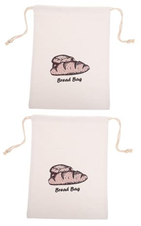 Cabilock 2piezas Bolsas De Panadería Portátiles Unidades Cordón Para Guardar Pan